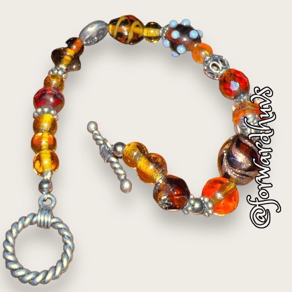 Bundle Sale 3 for $15 | Hand Made Glass Bead Bracelet Toggle Clasp